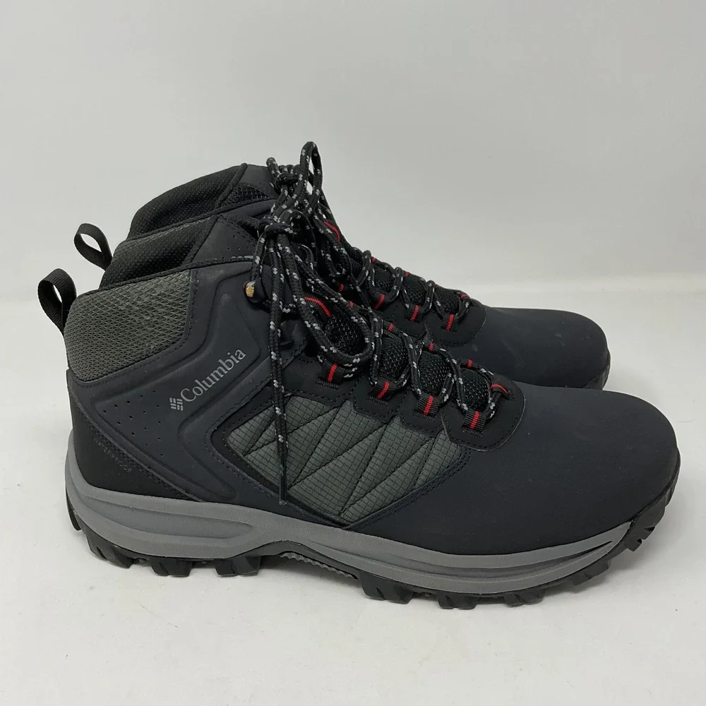 Columbia Granite Trail Mid Waterproof Hiking Boots Mens 12W Black BI7619-010